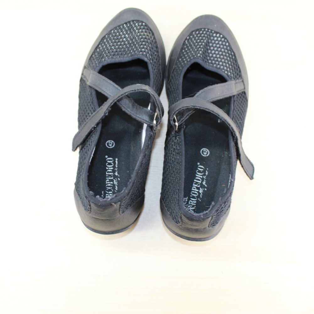 ARCOPEDICO Black Nylon Comfort Strappy Mary Jane S - Picture 6 of 9